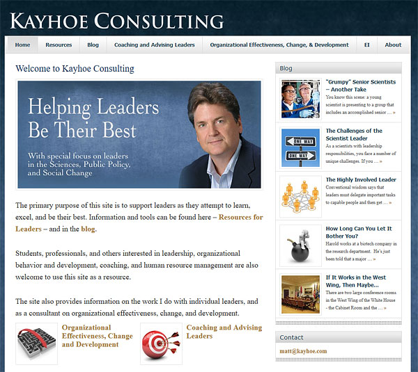Old website for Kayhoe Consulting